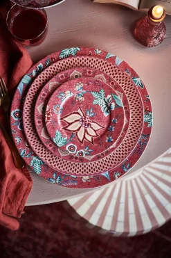 Assiette A Patisserie Flower Festival Rose Fonce 17Cm