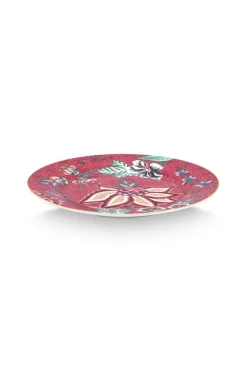 Assiette A Patisserie Flower Festival Rose Fonce 17Cm