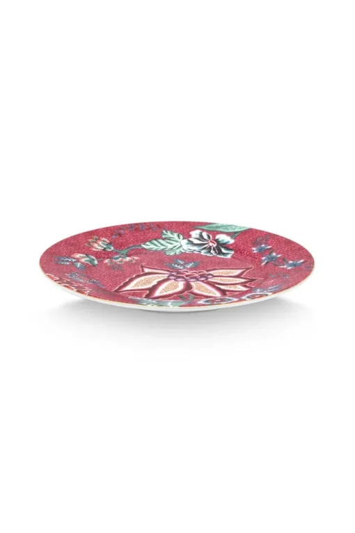 Assiette A Patisserie Flower Festival Rose Fonce 17Cm