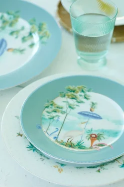 Assiette A Petit Déjeuner Jolie En Coloris Bleu 21 Cm
