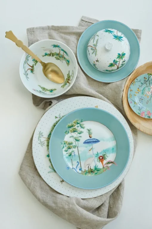Assiette A Petit Déjeuner Jolie En Coloris Bleu 21 Cm