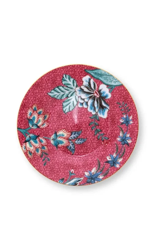 Assiette A Petit Four Flower Festival Rose Fonce 12Cm