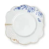 Assiette A Petit-Déjeuner Royal White Points Dores 23,5 Cm