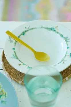 Assiette Creuse A Pois Jolie En Coloris Dore 21,5 Cm