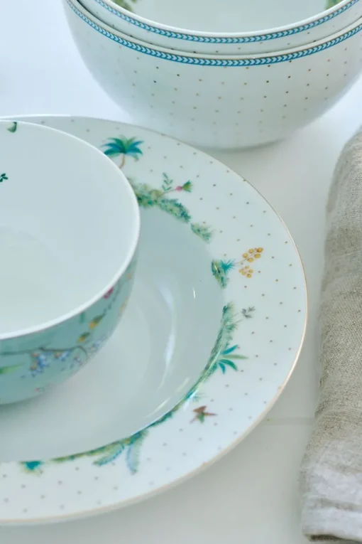 Assiette Creuse A Pois Jolie En Coloris Dore 21,5 Cm