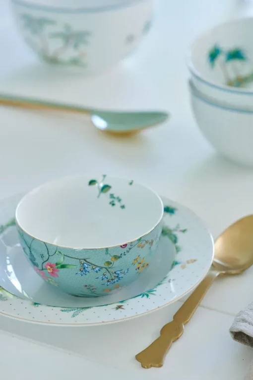 Assiette Creuse A Pois Jolie En Coloris Dore 21,5 Cm