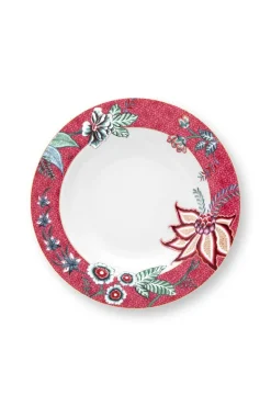 Assiette Creuse Flower Festival Rose Fonce 21.5Cm