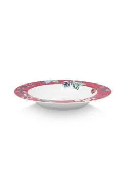 Assiette Creuse Flower Festival Rose Fonce 21.5Cm
