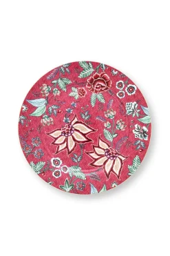 Assiette Flower Festival Rose Fonce 32Cm