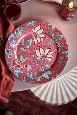 Assiette Flower Festival Rose Fonce 32Cm