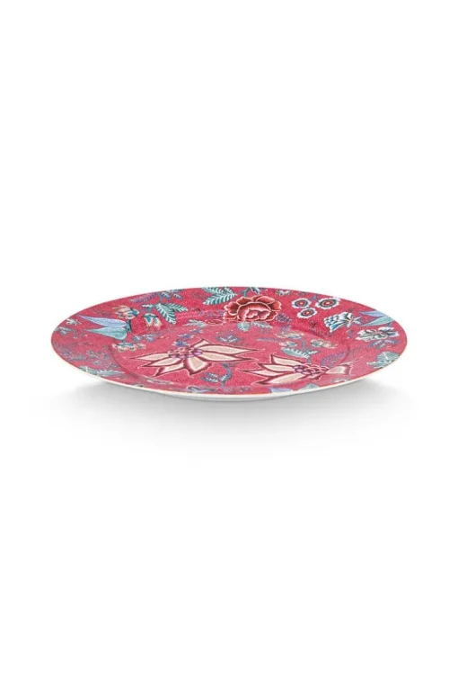 Assiette Flower Festival Rose Fonce 32Cm