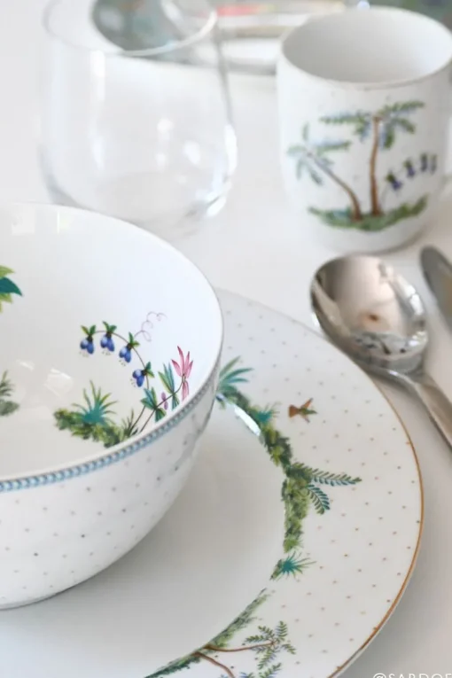 Assiette Plate A Pois Jolie Dore 26.5Cm