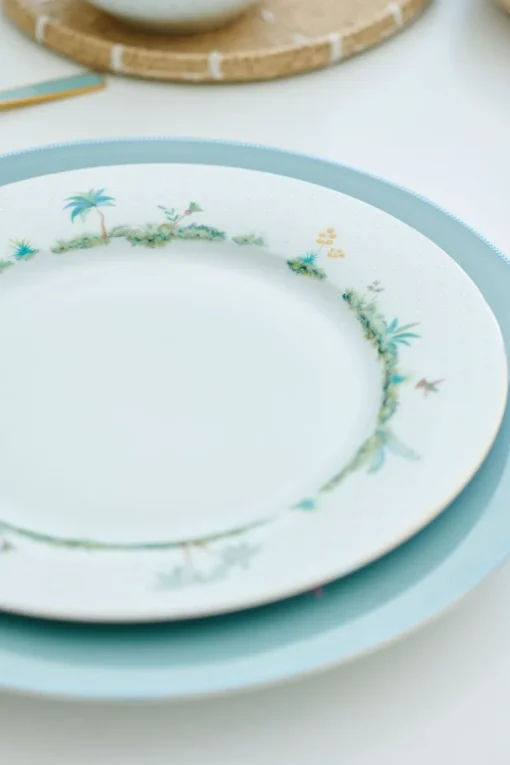 Assiette Plate A Pois Jolie Dore 26.5Cm