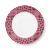 Assiette Plate Flower Festival Rose Fonce 26.5Cm