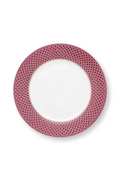Assiette Plate Flower Festival Rose Fonce 26.5Cm