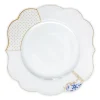 Assiette Plate Royal White Points Dores 28 Cm