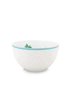 Bol A Fleurs A Pois Jolie Flowers En Coloris Dore 15 Cm