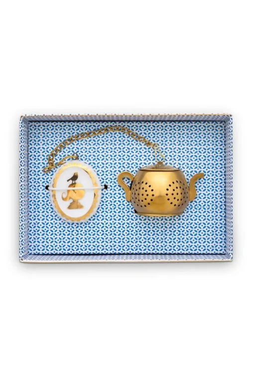 Boule À Thé Medaillon Royal White