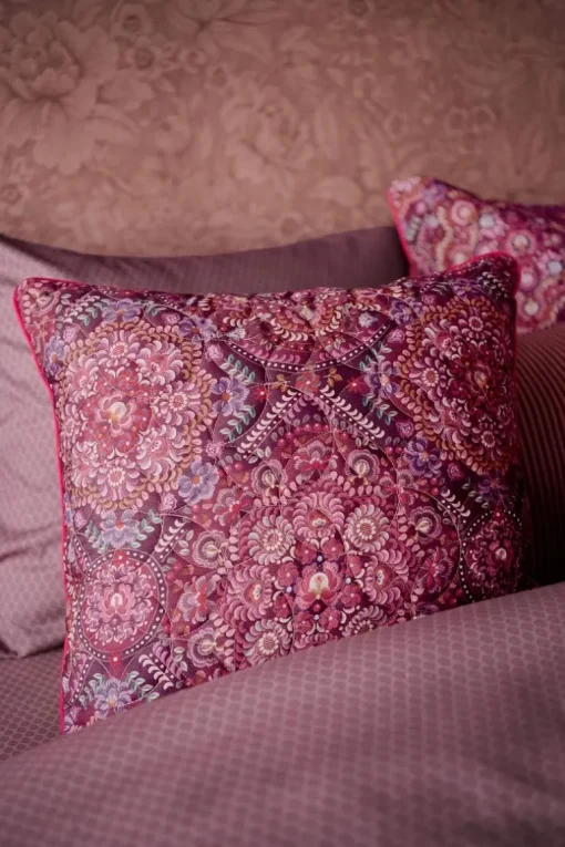 Coussin Décoratif Matelasse Il Mosaico Rouge Fonce