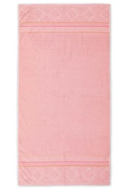 Grande Serviette De Bain Soft Zellige En Coloris Rose 70 X 140 Cm
