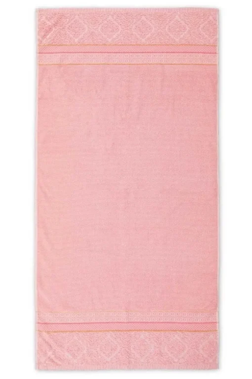 Grande Serviette De Bain Soft Zellige En Coloris Rose 70 X 140 Cm