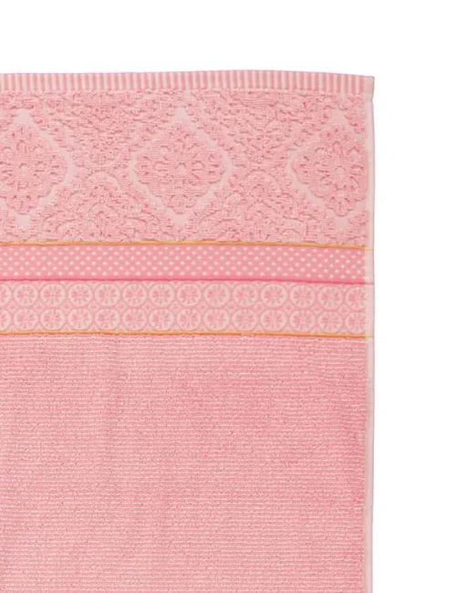 Grande Serviette De Bain Soft Zellige En Coloris Rose 70 X 140 Cm