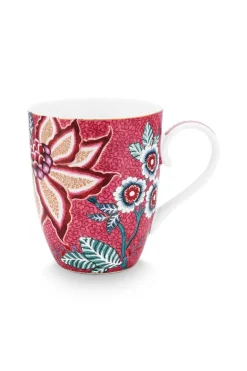 Grande Tasse Flower Festival Rose Fonce