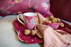 Grande Tasse Flower Festival Deco Rose Fonce