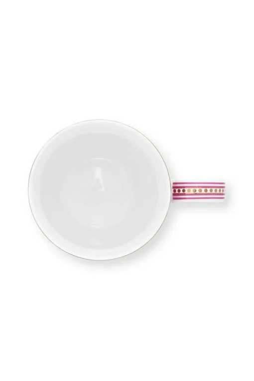 Grande Tasse Flower Festival Deco Rose Fonce
