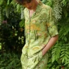 Haut A Manches Courtes Flora Toscana En Coloris Vert