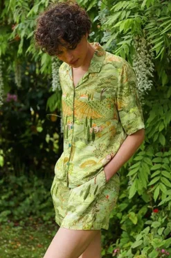 Haut A Manches Courtes Flora Toscana En Coloris Vert