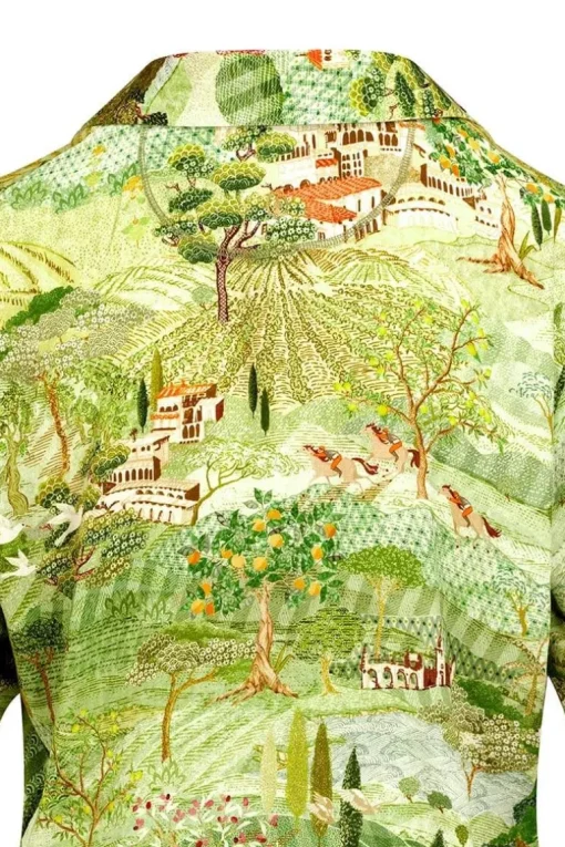 Haut A Manches Courtes Flora Toscana En Coloris Vert