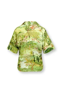 Haut A Manches Courtes Flora Toscana En Coloris Vert