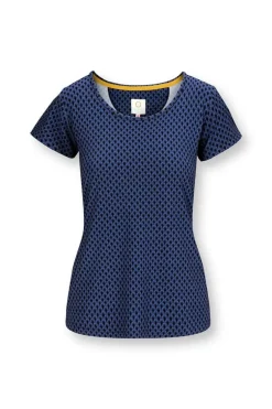 Haut A Manches Courtes Suki En Coloris Cobalt