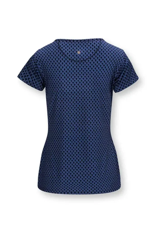 Haut A Manches Courtes Suki En Coloris Cobalt