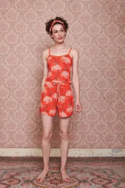 Haut Sans Manches Flora Firenze En Coloris Corail