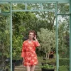Kimono Flora Firenze En Coloris Corail