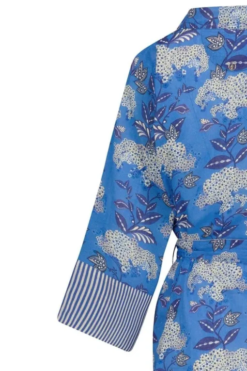 Kimono Flora Firenze En Coloris Cobalt