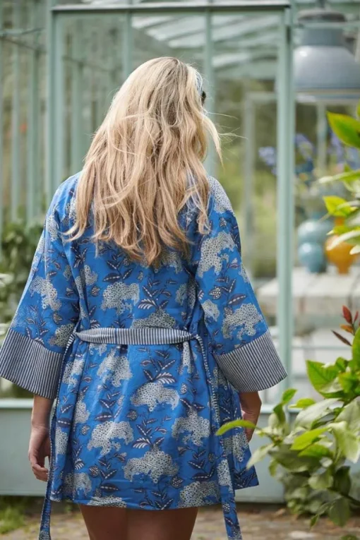 Kimono Flora Firenze En Coloris Cobalt