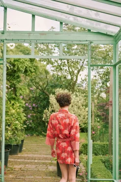 Kimono Flora Firenze En Coloris Corail