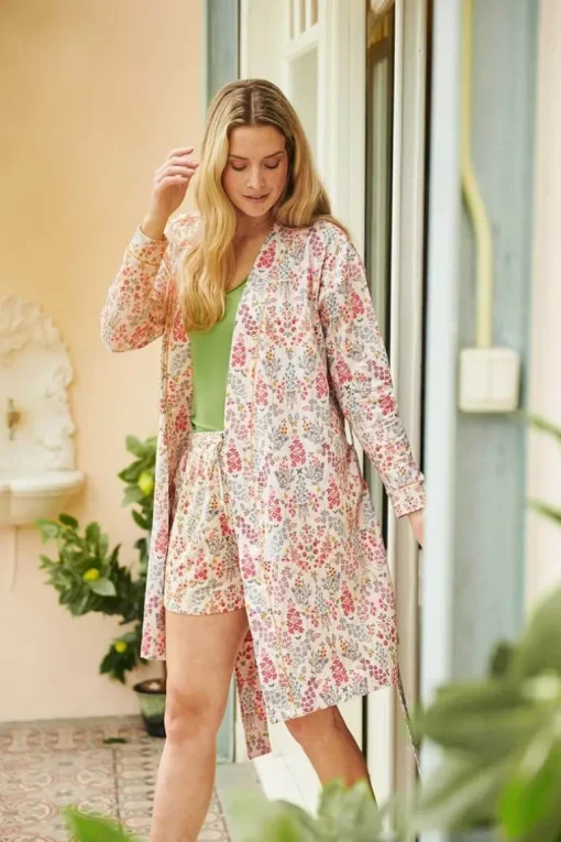 Kimono Primavera En Coloris Blanc