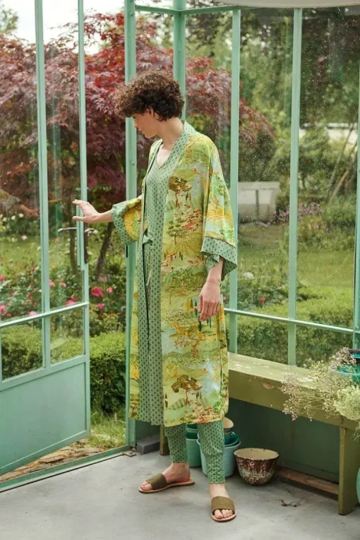 Kimono Toscana En Coloris Vert