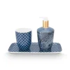 Lot De 3 Accessoires De Salle De Bain Kyoto Festival En Coloris Bleu