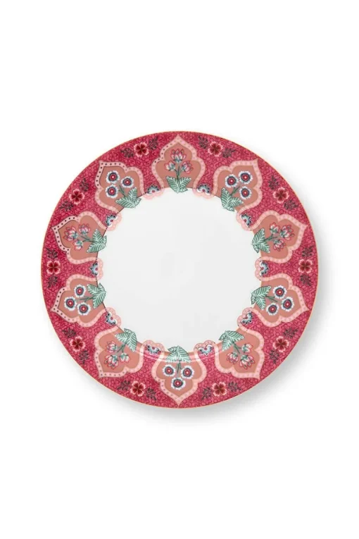 Lot De 4 Articles Assiettes Petit-Déjeuner Flower Festival Fonce 21Cm