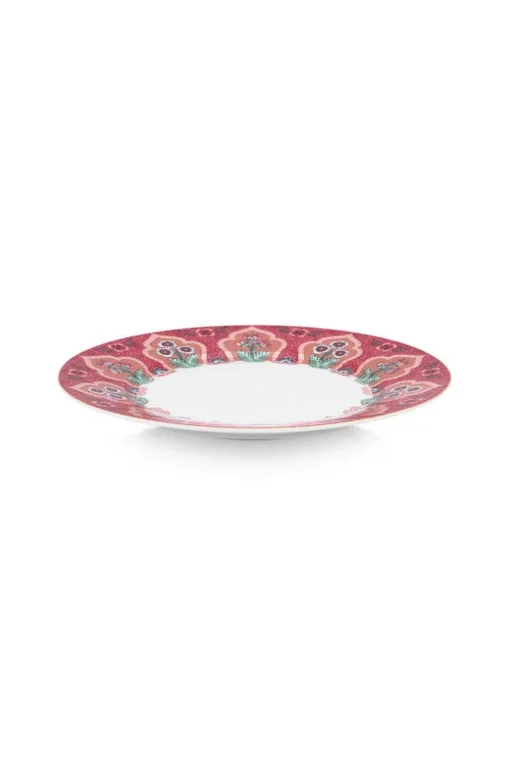 Lot De 4 Articles Assiettes Petit-Déjeuner Flower Festival Fonce 21Cm