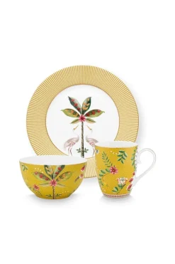 Lot De 3 Articles Pour Le Petit Déjeuner La Majorelle En Coloris Jaune