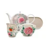 Lot De 4 Articles Service À Thé Blushing Birds Khaki