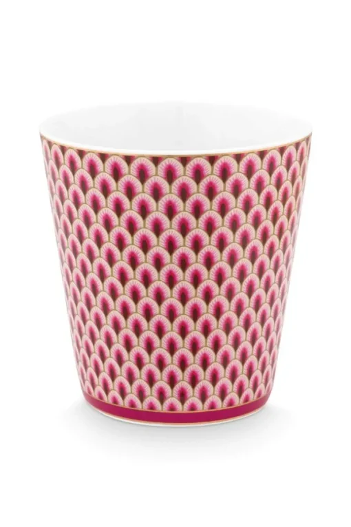 Lot De 4 Articles Tasses Oriental Flower Festival Fonce
