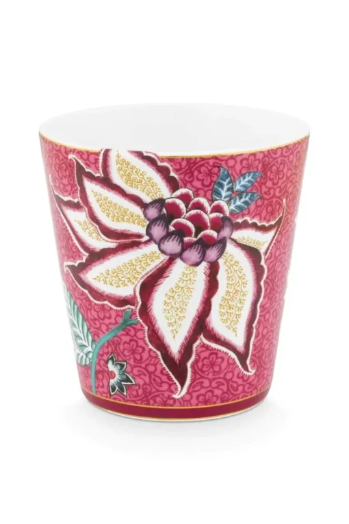 Lot De 4 Articles Tasses Oriental Flower Festival Fonce