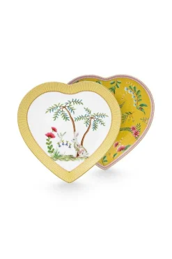 Lot De 2 Assiettes En Forme De Coeur La Majorelle En Coloris Jaune